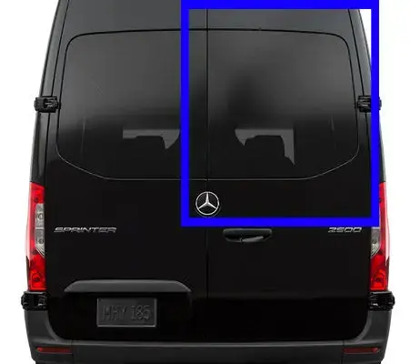 Vwd Mercedes Sprinter Van Fixed Window 2019+ Passenger Side Rear Cargo Door (Sr119-F) 1