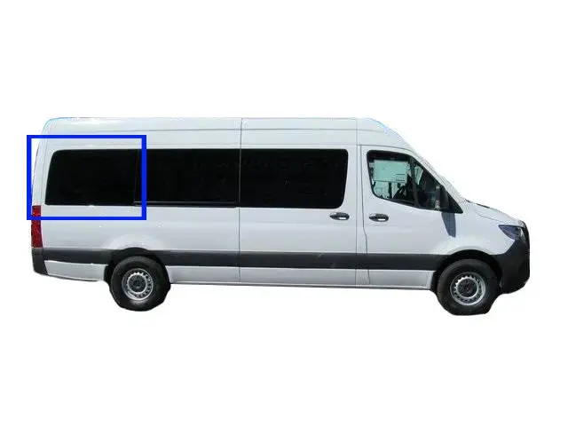 Vwd Mercedes Sprinter Van Fixed Window 2007+ Passenger Side Rear Quarter (170"/170"Ext Wb) (Sr103-F) 1