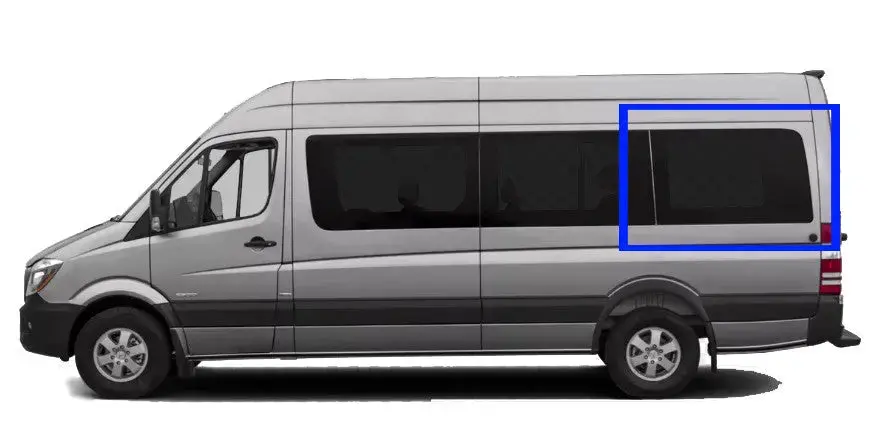 Vwd Mercedes Sprinter Van Fixed Window 2007+ Driver Side Rear Quarter 170"Wb/170"Ext Wb (Sl103-F) 1
