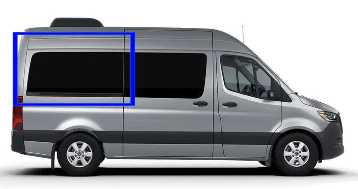 Vwd Mercedes Sprinter Van Fixed Window 2007+ Passenger Side Rear Quarter 144"Wb (Sr104-F) 1