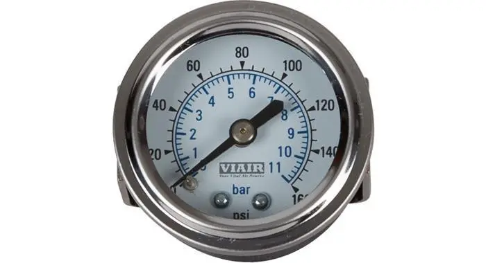 Viair 160 Psi 1.5" Single Needle Air Gauge - (90084 / 90085) 1