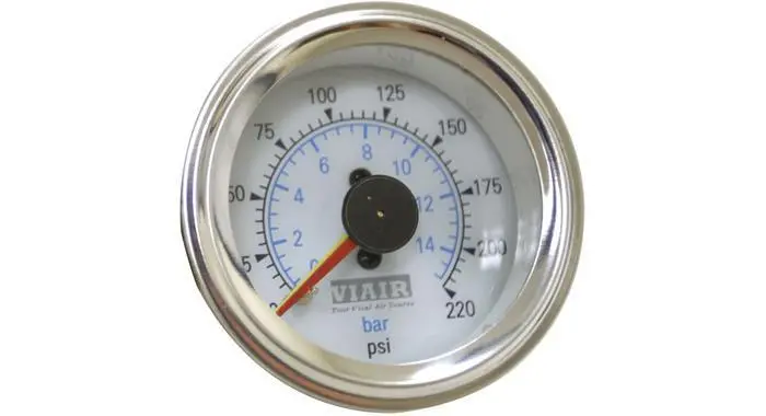 Viair 220 Psi 2" Dual Needle Air Gauge - (90080 / 90081) 1
