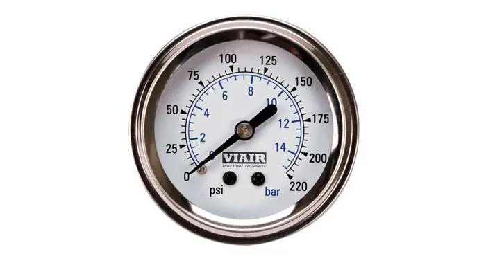 Viair 220 Psi 2" Single Needle Air Gauge - (90089 / 90090) 1