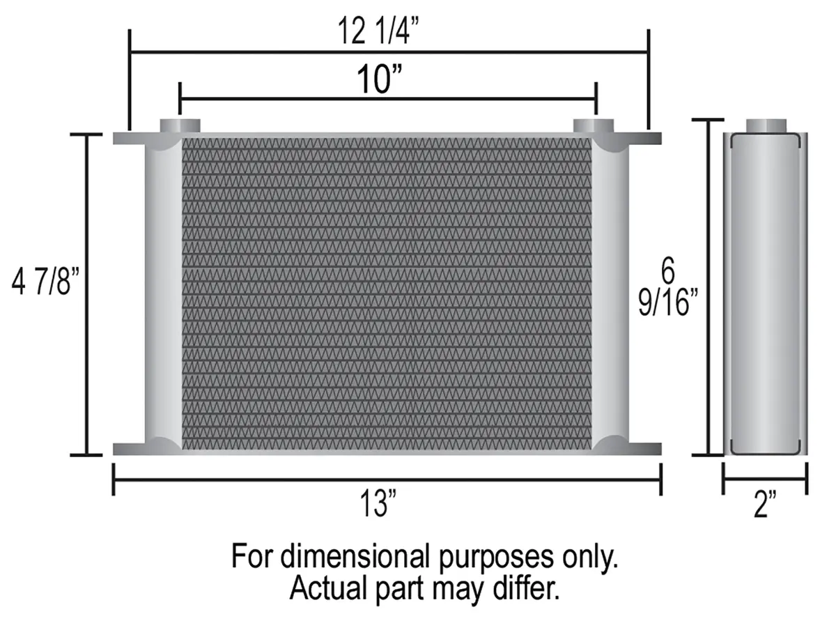 Derale 51608 16 Row Series 10000 Stack Plate Oil Fluid Cooler, -8An 2