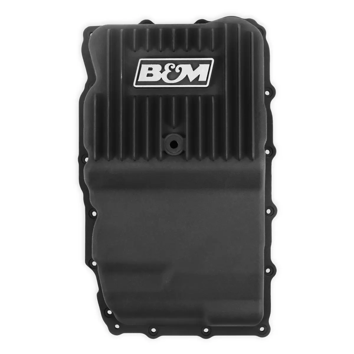 B&M 71401 B&M Hi-Tek Heavy-Duty Deep Transmission Pan-Gm 10L80- Aluminum-Black Anodized 1