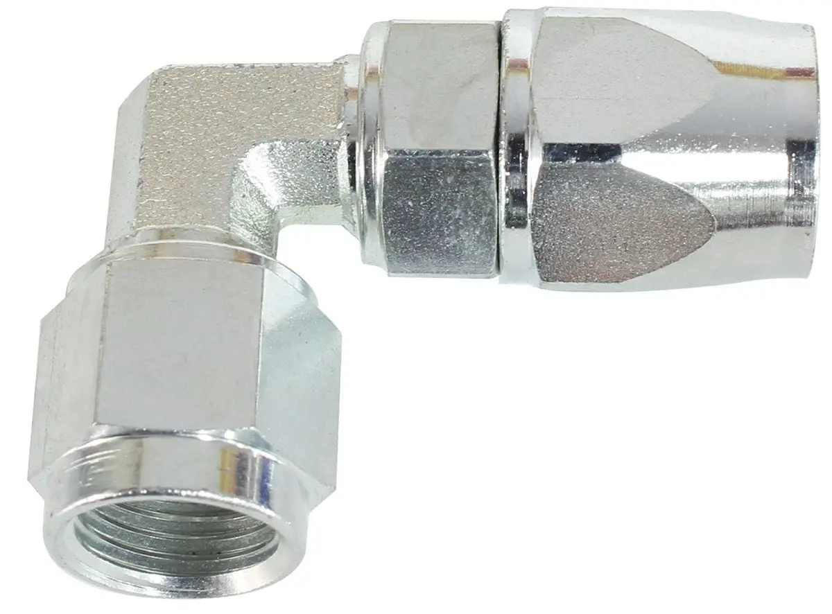 Zinc-Plated 6An 90° Hose Fitting – Straight -6An To -6An Adapter Af203-06S 1