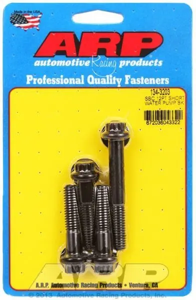 Ar134-3203 Water Pump Bolt Kit – 12-Point Black Oxide 1