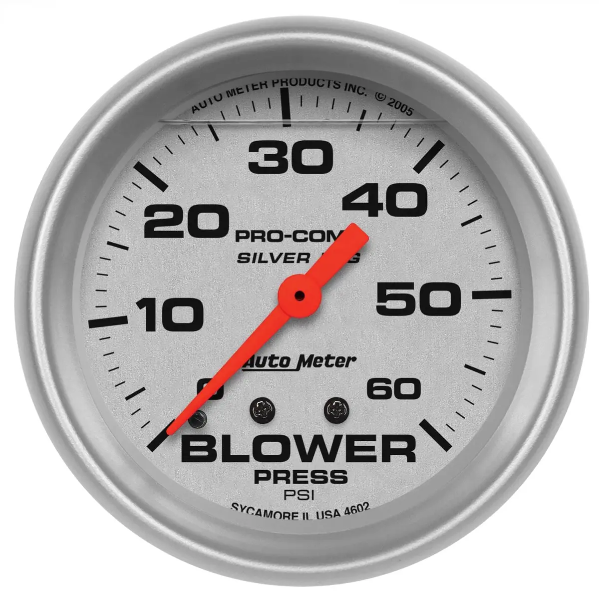 Autometer 4602 Pro-Comp Series Silver-Face Analog Gauge 1