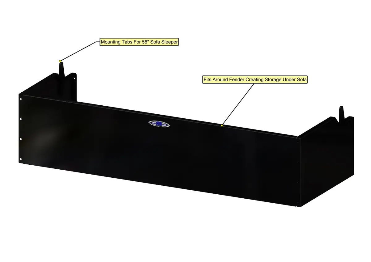 Rb Components Sofa Storage Box, 58", Deep 1