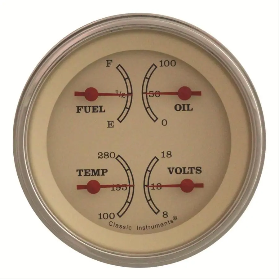 Vintage-Style Analog Gauge Set By Classic Instruments – Vt76Slf 1