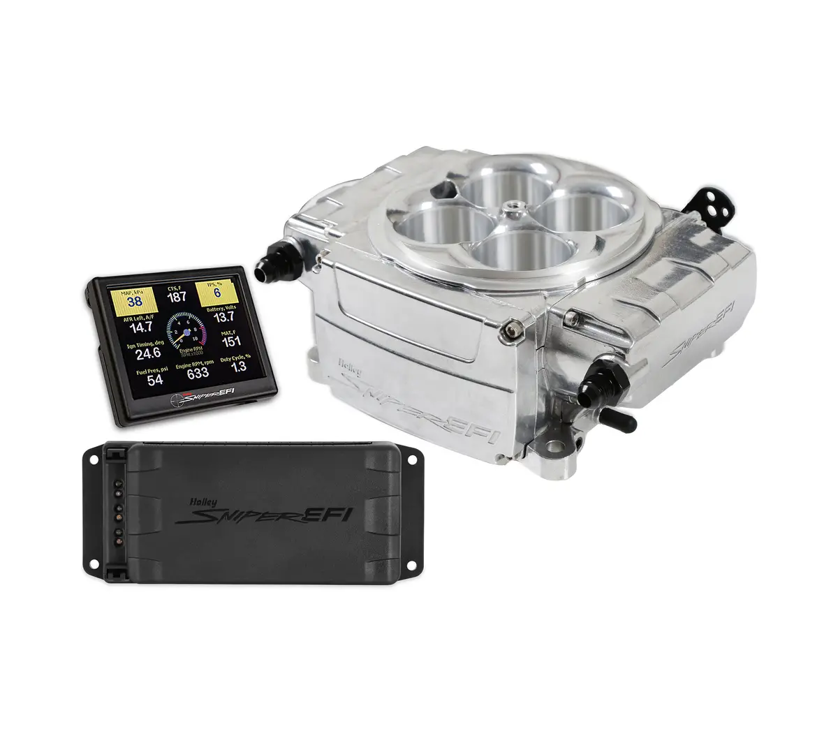 Holley Sniper Efi 550-510-3Px Base Kit - With Pdm - 3.5 In. Handheld 1