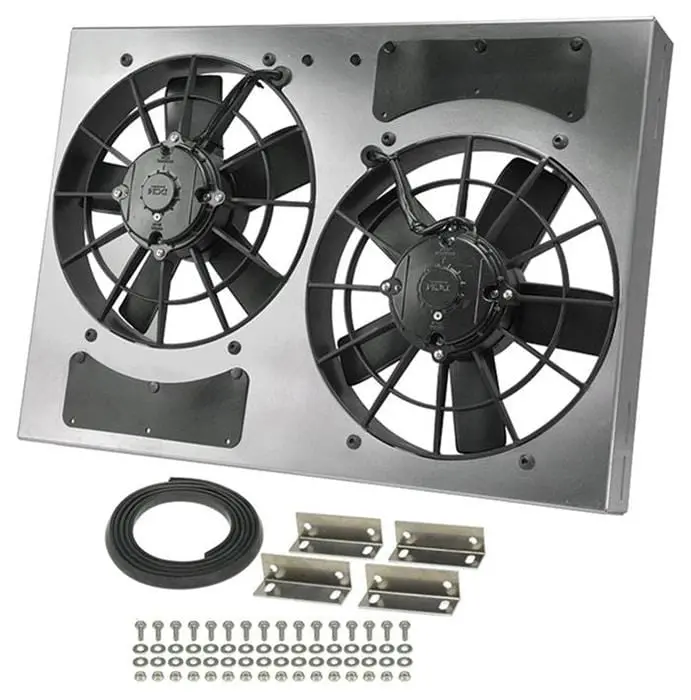 Derale High-Output Dual Radiator Fan & Shroud Kit - 16" (16833) 1
