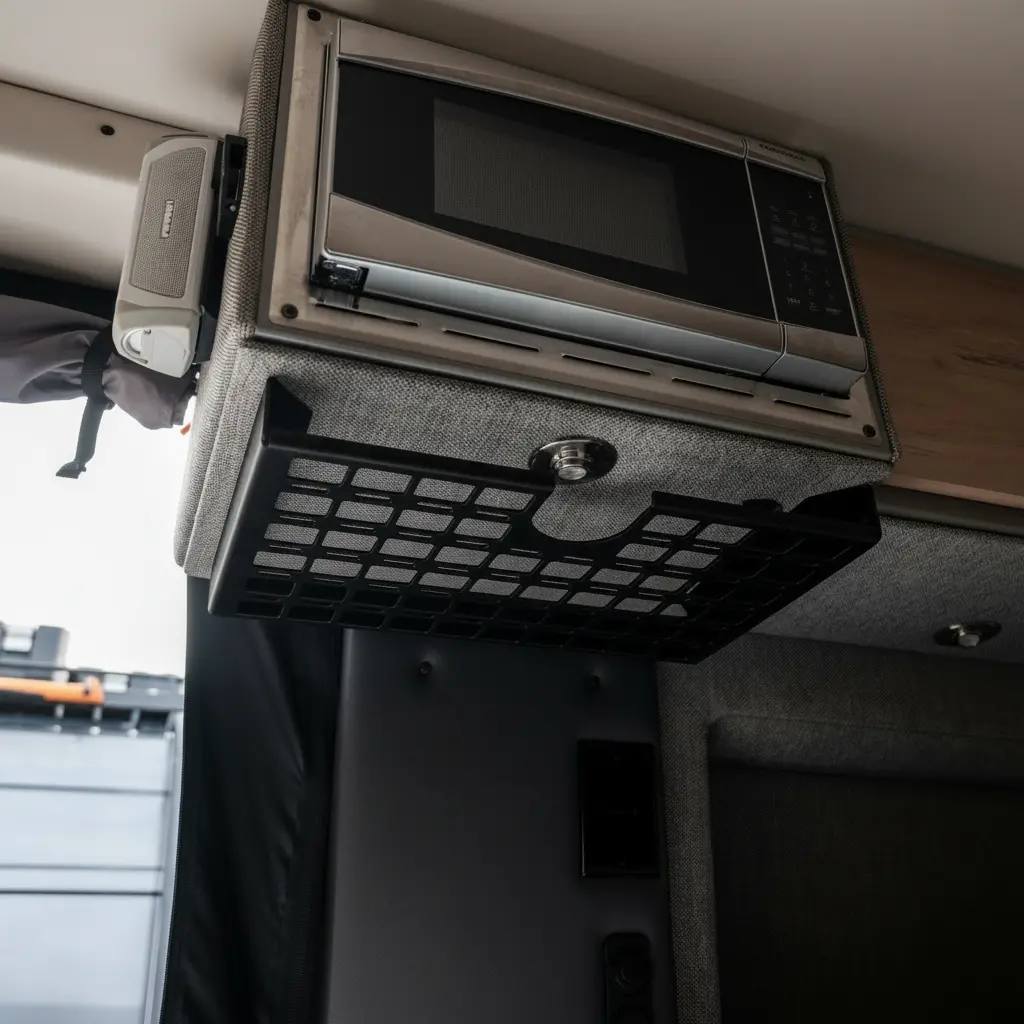 Canyon Adventure Vans Storyteller Undercabinet Shelf - Passenger Side 1