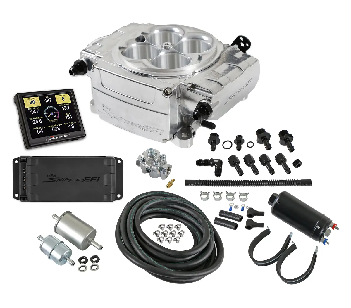 Holley Sniper Efi 550-510-3Pk Inline Pump - With Pdm - 3.5 In. Handheld 1