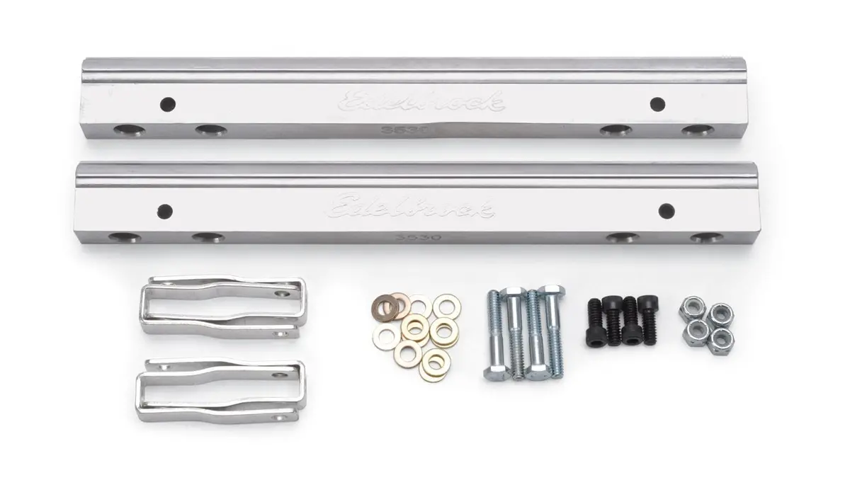 Edelbrock 3630 Cnc-Machined Aluminum Fuel Rails - Direct Port Fit 1