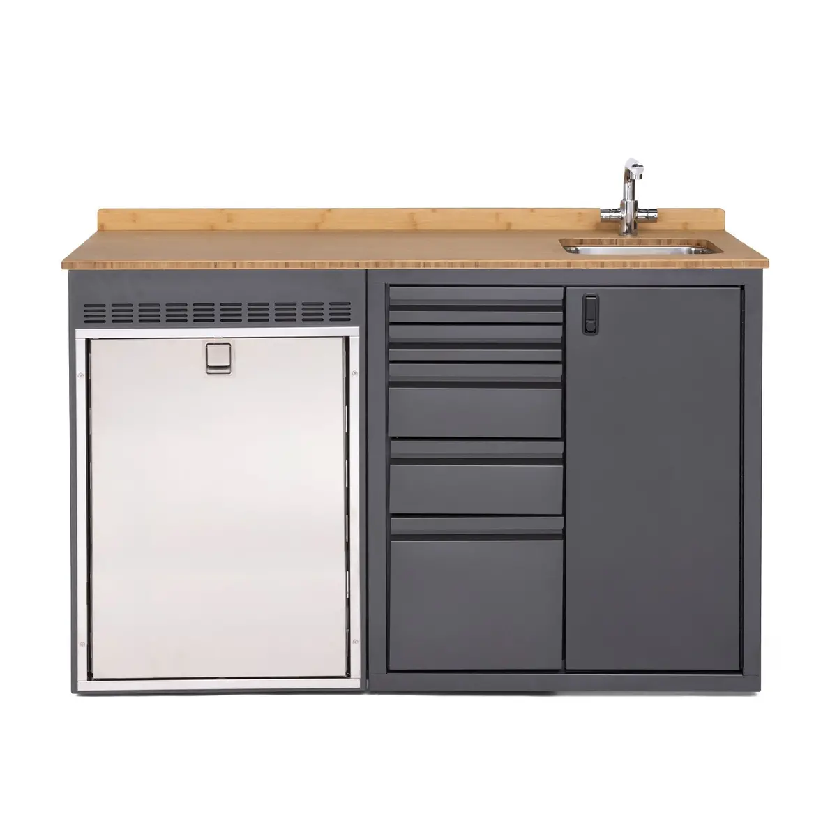 Rb Components 56In Galley - Isotherm 130 Fridge Base Cabinet - Drawer System 2