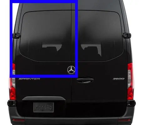 Vwd 2019+ Mercedes Sprinter Driver Side Rear Cargo Door Fixed Window (Sl119-F) 1