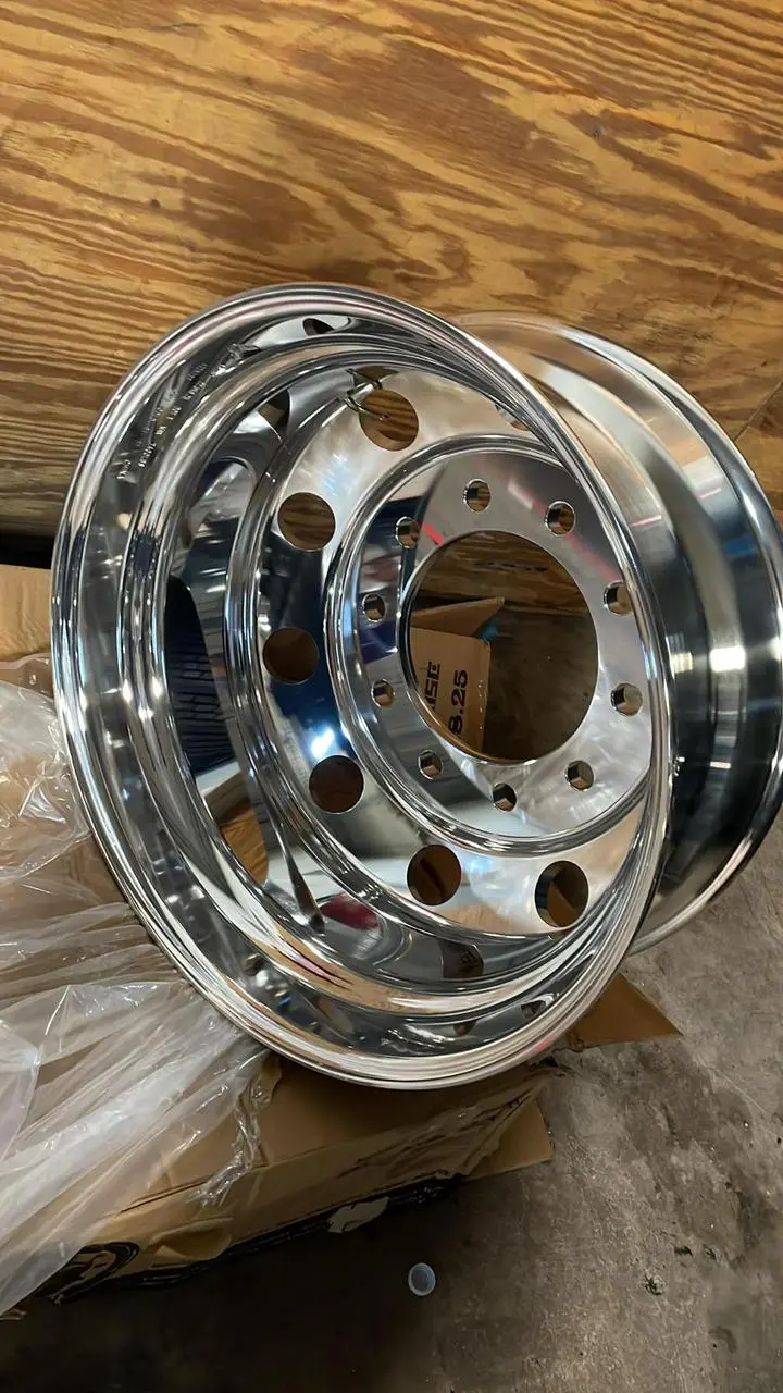 Set Of 8 Truck Wheel 22.5X8.25 Speedmax Aluminum 10X285mm Hub Pilot Offset 168Mm 2