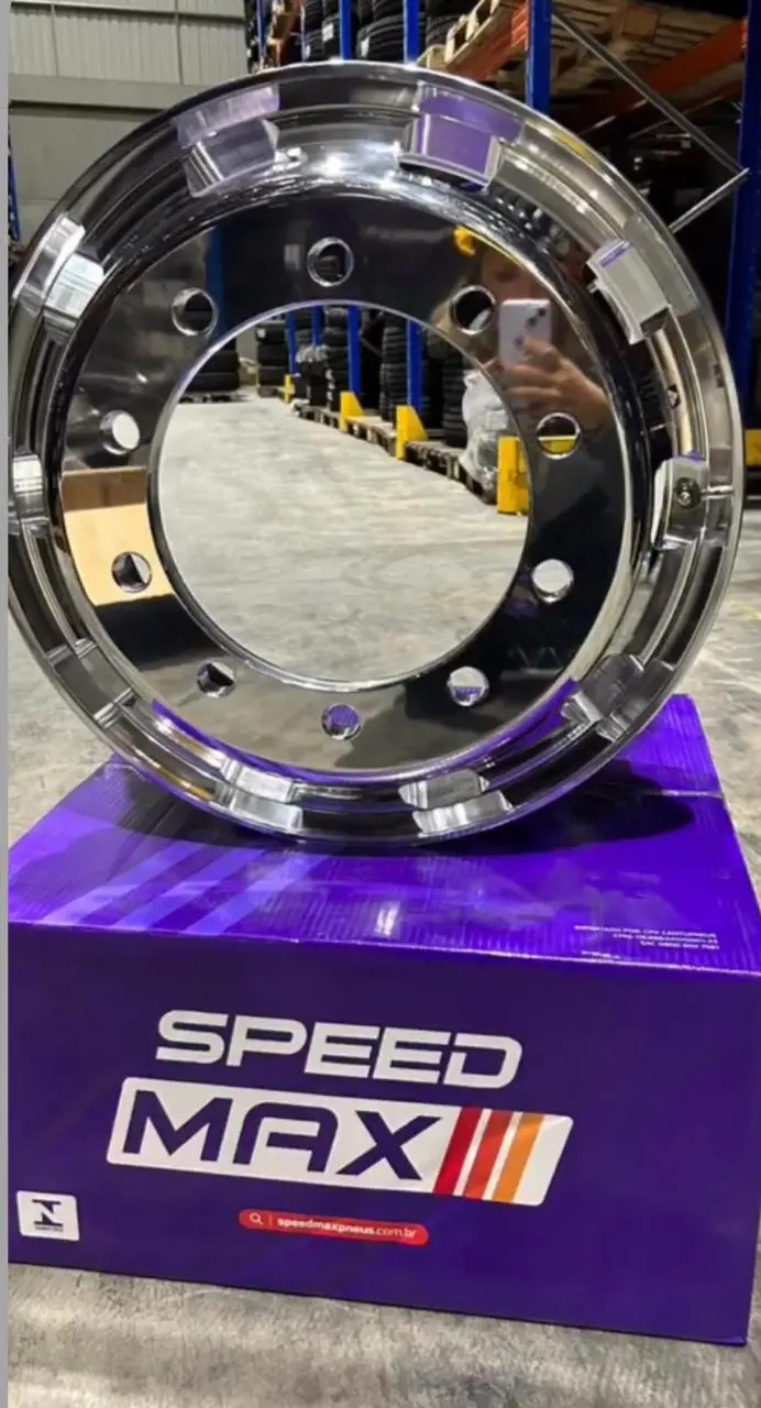 Set Of 8 Truck Wheel 24.5X8.25 Speedmax Aluminum 10X285mm Hub Pilot Offset 169Mm 1