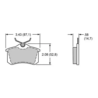 Wilwood High-Friction Brake Pads For Competition & Street Use (15Q-10254K) 1
