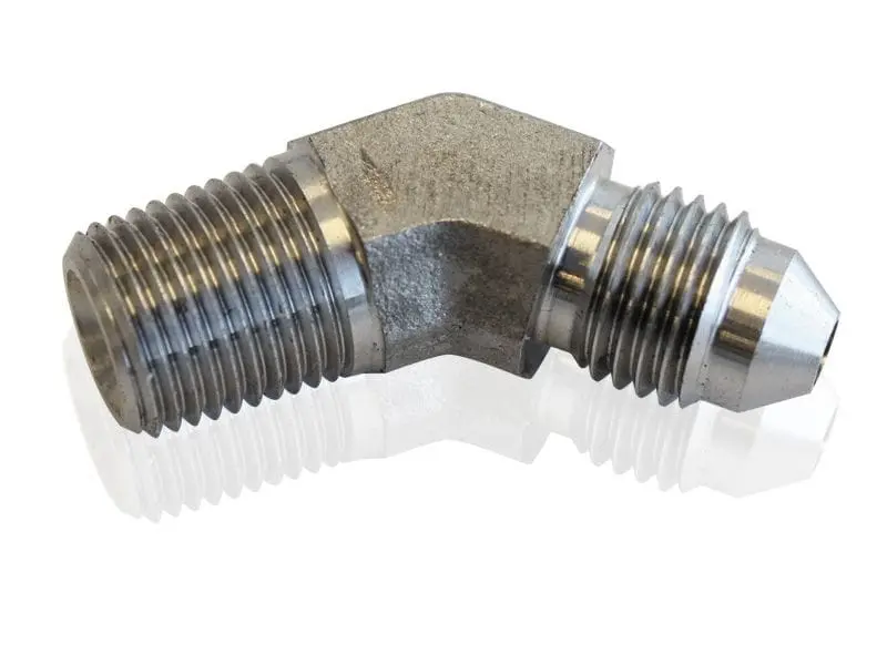 Stainless Steel 45° Npt Male To An Fitting – Af382-03 Adapter 1