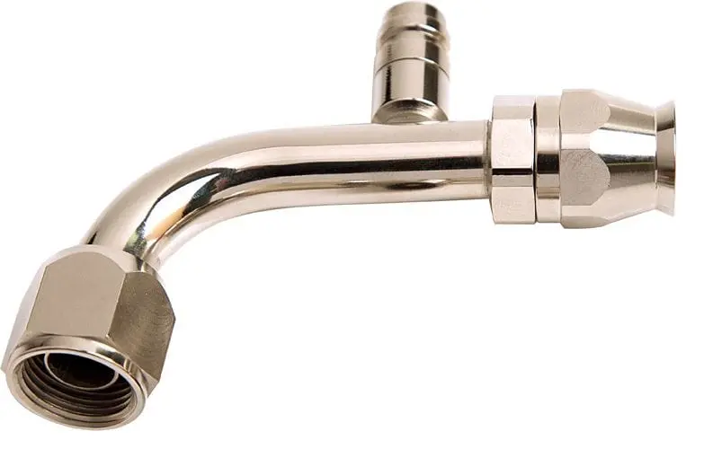 A/C #10 An 90° Fitting With Integrated Charge Port – Affce-1090B 1