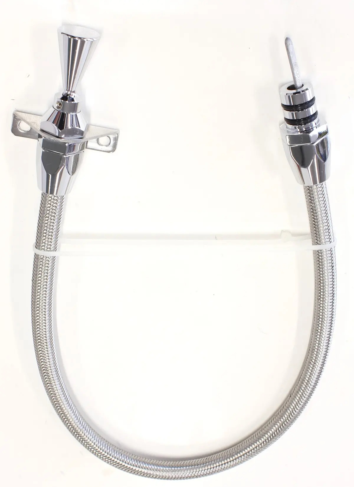 Flexible 24-Inch (60 Cm) Stainless Steel Transmission Dipstick With Firewall Mount 1