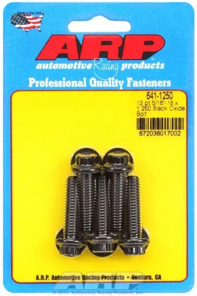 5-Piece 12-Point Black Oxide Bolt Kit – Ar641-1250 1
