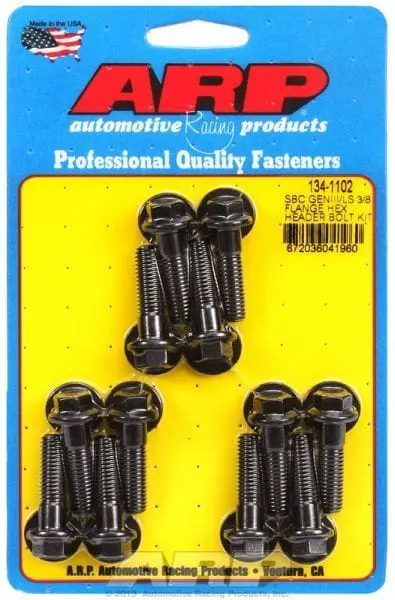 Exhaust Header Bolt Kit – Hex Head, Black Oxide Finish (Ar134-1102) 1