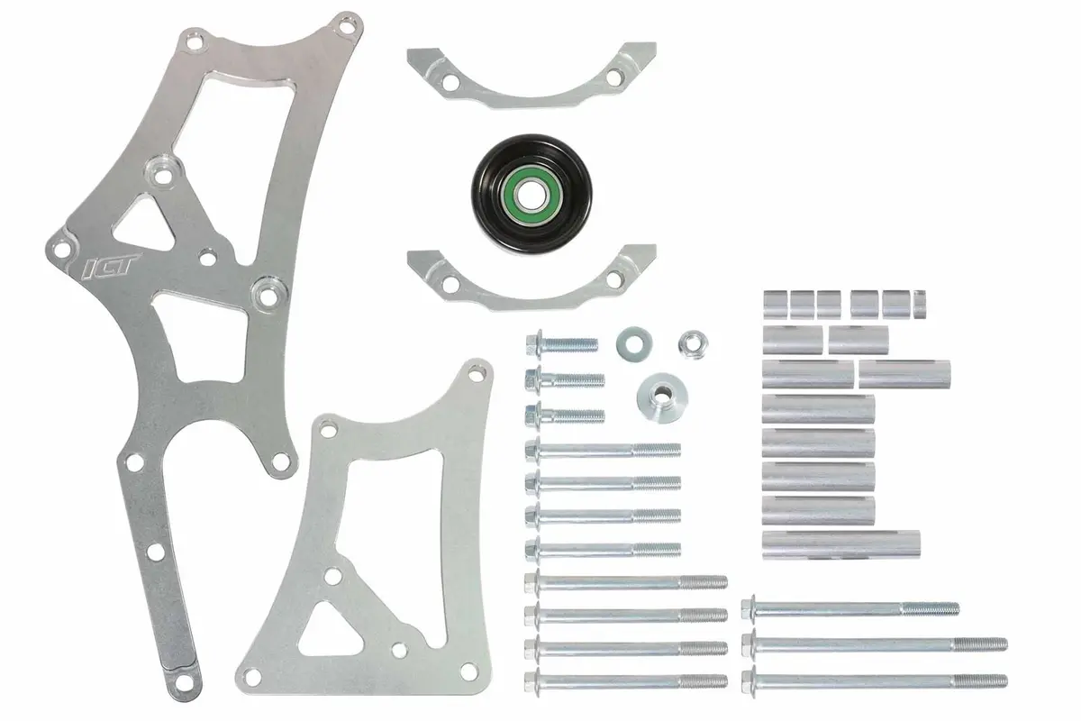 Ict Billet 551127-3 Bracket Kit – Ac Compressor & Power Steering Mount 1