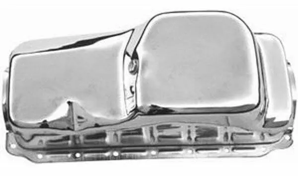 Rpc Chrome Steel Stock Replacement Oil Pan - Rpcr9311 For Chevy Sbc 1