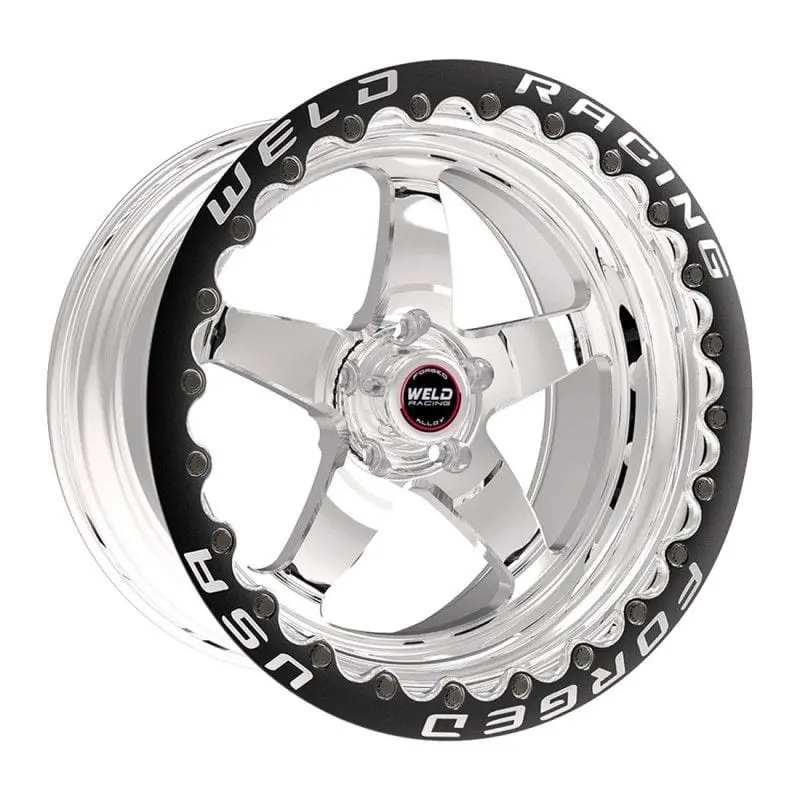 Rt-S S71 15X9.33" Polished Beadlock Wheel With Black Center (M/T Fit) 1